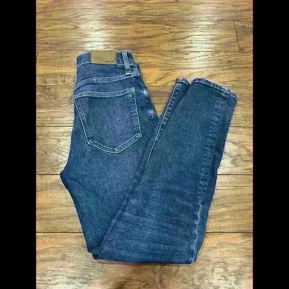 Madewell Slim Demi Boot Jeans Size 26 Dark Wash MB444 Northaven Wash